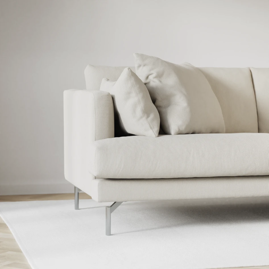 Harper - 3-sits soffa, hel dyna - Vit