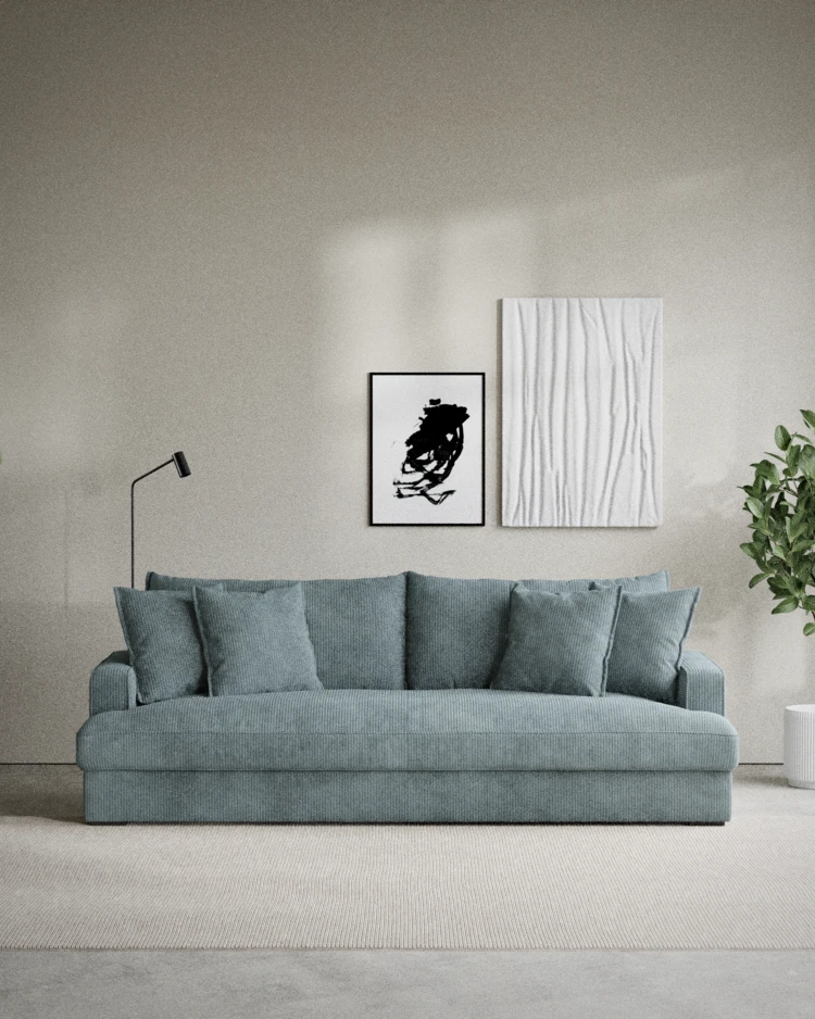 Mila - 4-sits soffa, hel dyna - inspiration