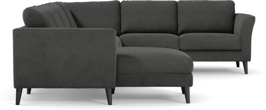 Bridge - Hörnsoffa, 3+2-sits med schäslong vänster - Svart