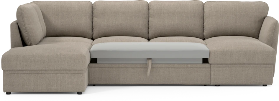 Öland - Bäddsoffa med divan vänster och schäslong höger - Beige