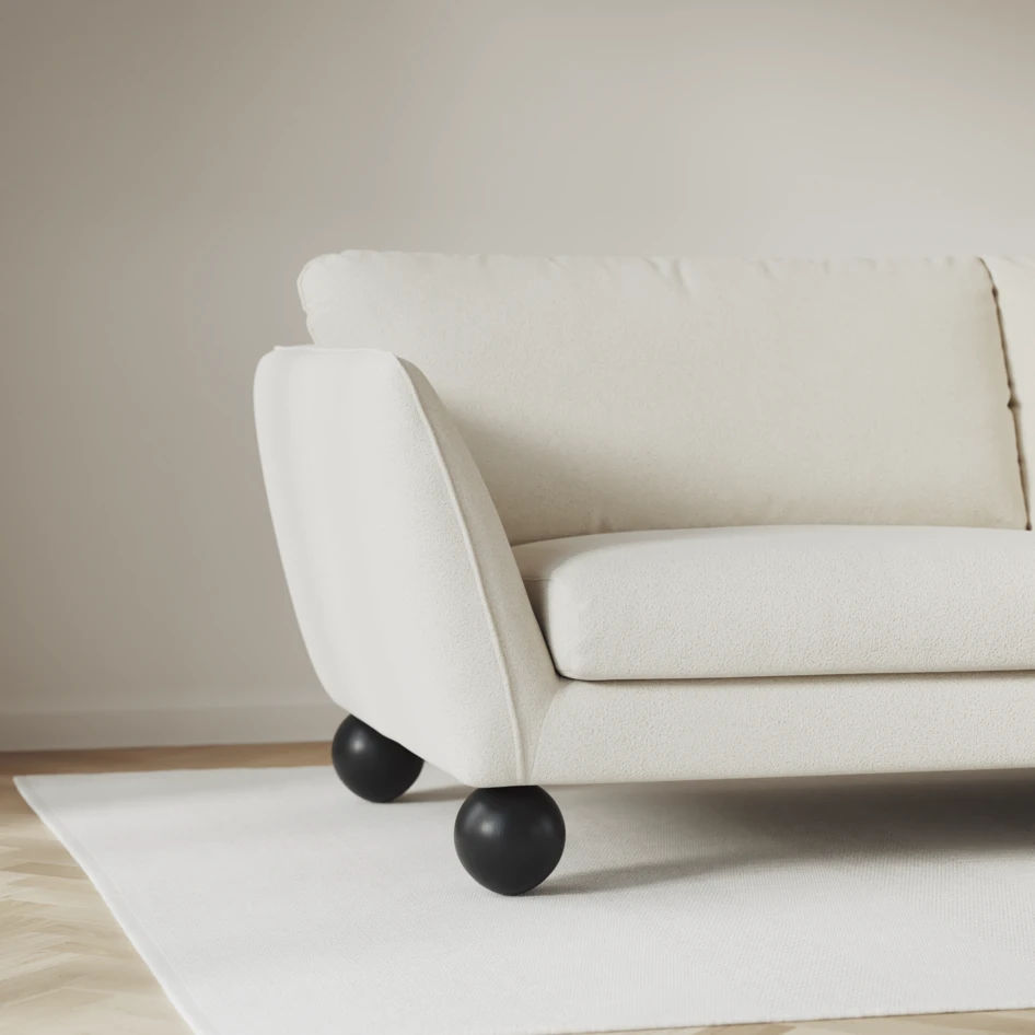 Madison Lux - Hörnsoffa 2+3-sits, hörn 2 - Vit