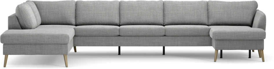 County - 4-sits soffa med divan vänster och schäslong höger - Grå