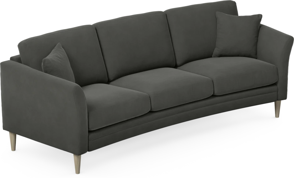 Eden - 3-sits soffa svängd - Grå