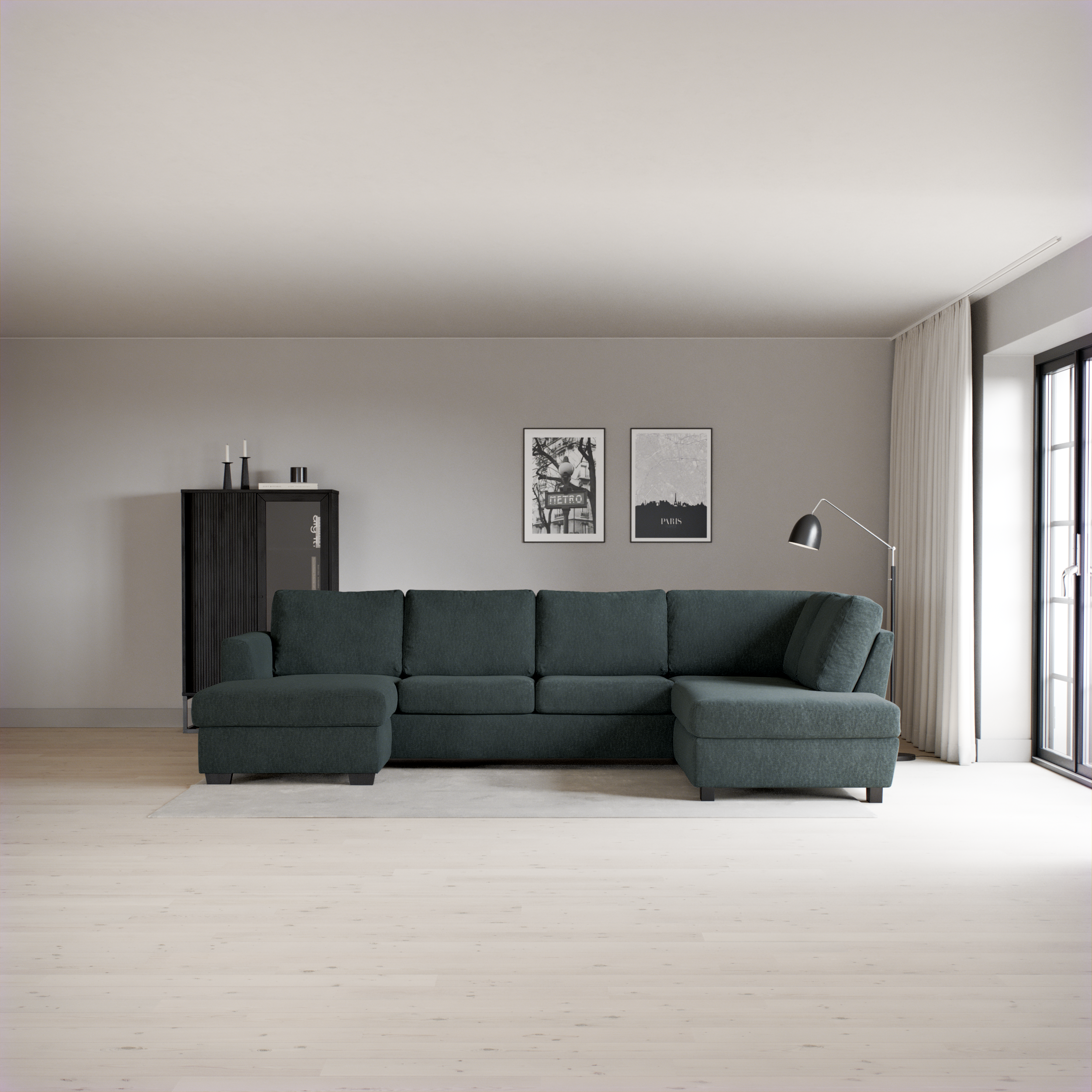 Friday - 3-sits soffa med schäslong vänster och divan höger - inspiration