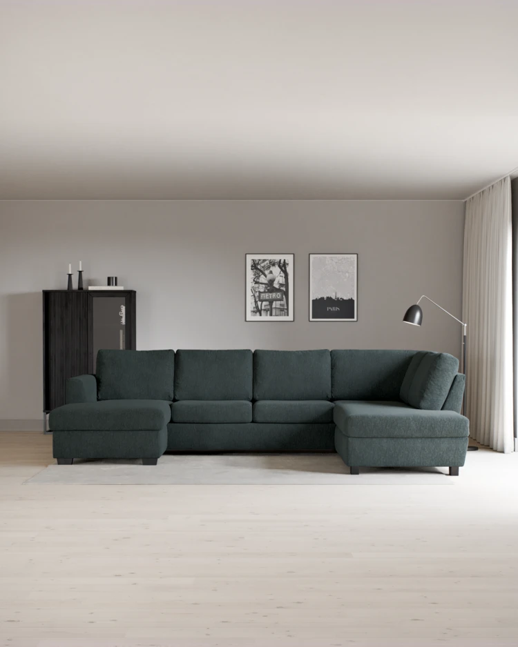 Friday - 3-sits soffa med schäslong vänster och divan höger - inspiration