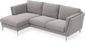 Madison Lux - 2-sits soffa med schäslong vänster - Grå