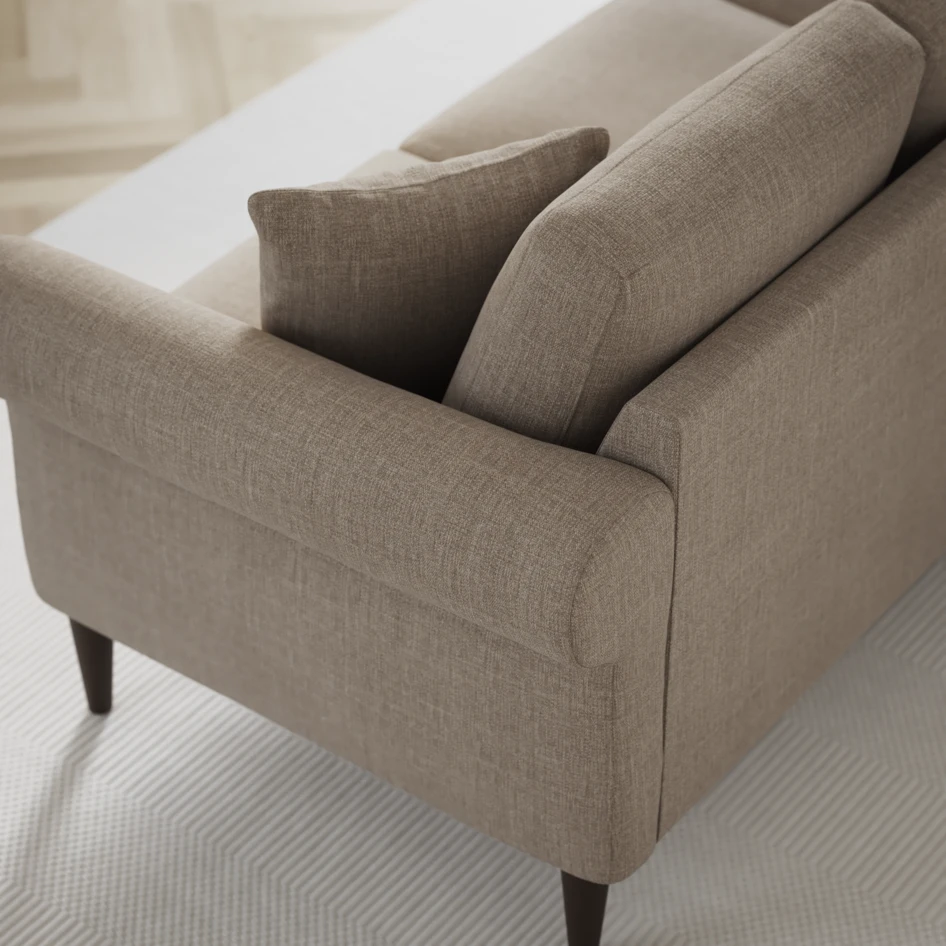 Eden - 3-sits soffa svängd - Beige