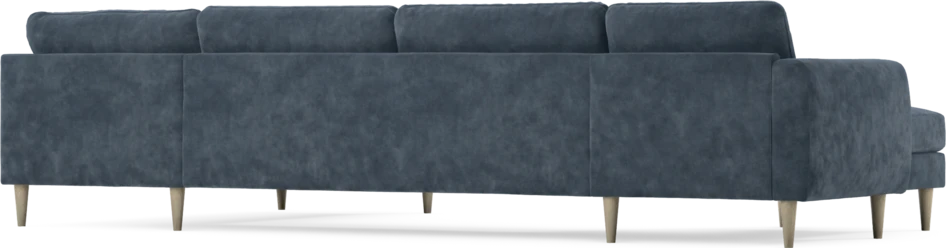 Bridge - 3-sits soffa med schäslong vänster och divan höger - Blå