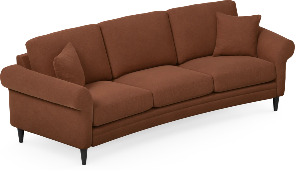 Eden - 3-sits soffa svängd - Orange