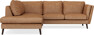 Madison - 2-sits soffa med divan vänster - Orange