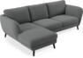 Madison Lux - 2-sits soffa med schäslong vänster - Grå
