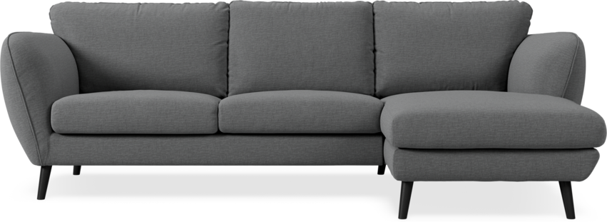 Madison Lux - 2-sits soffa med schäslong höger - Grå