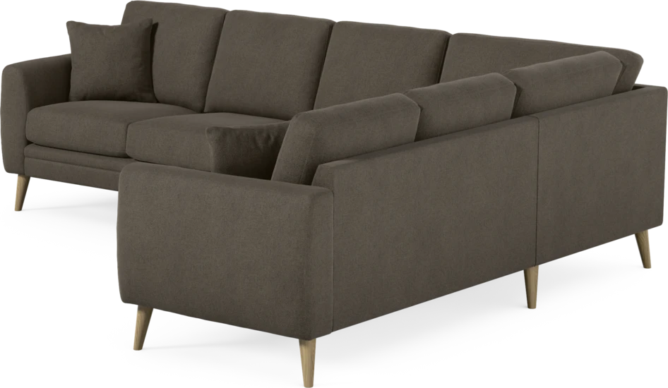 Eden - Hörnsoffa, 3+2-sits - Brun