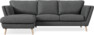 Madison Lux - 2-sits soffa med schäslong vänster - Grå