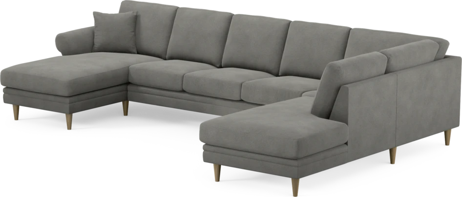 Eden - 3-sits soffa med schäslong vänster och divan höger - Grå