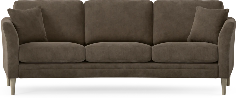 Eden - 3-sits soffa svängd - Brun