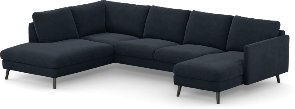 Madison Lux - 2-sits soffa med divan vänster och schäslong höger - Blå