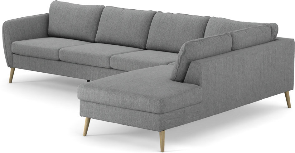County - 3-sits soffa med divan höger - Grå
