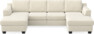 Friday - 2-sits soffa med två schäslonger - Beige