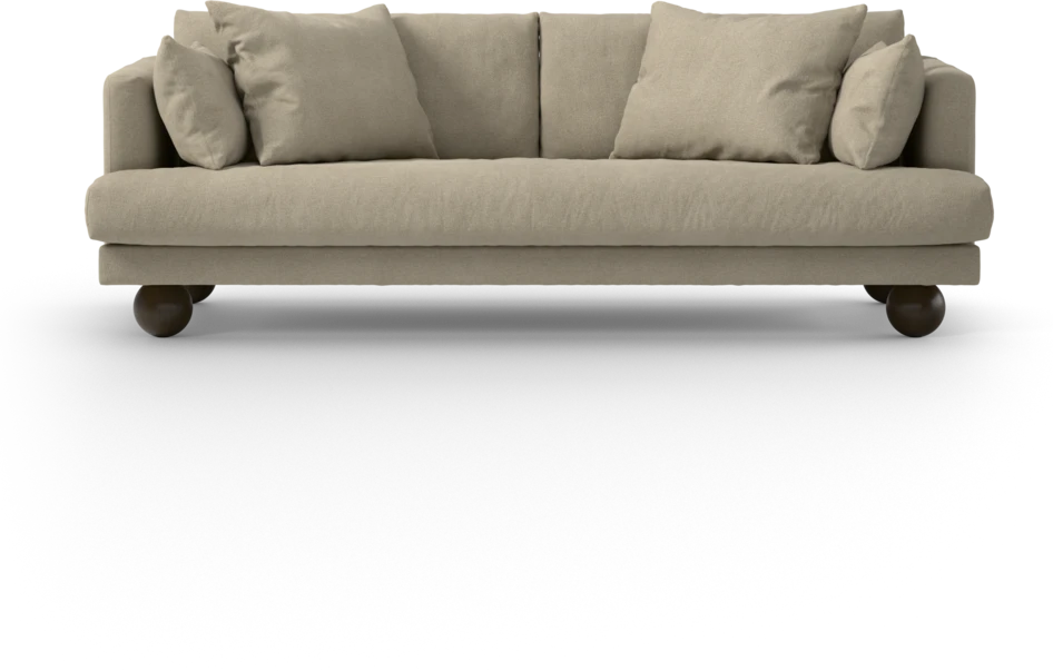 Harper - 3-sits soffa, hel dyna - Beige