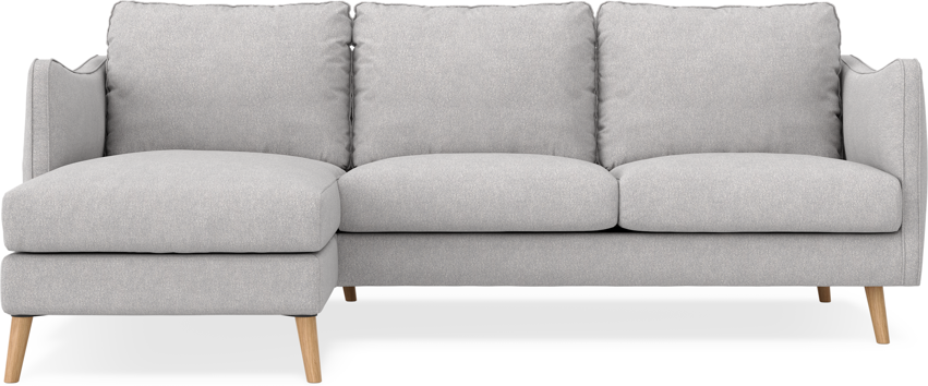 Madison Lux - 2-sits soffa med schäslong vänster - Grå