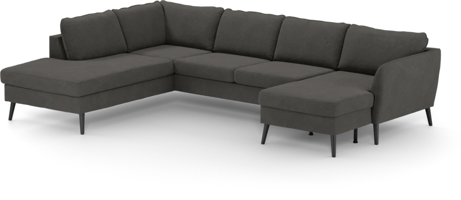 County - 3-sits soffa med divan vänster och schäslong höger - Brun
