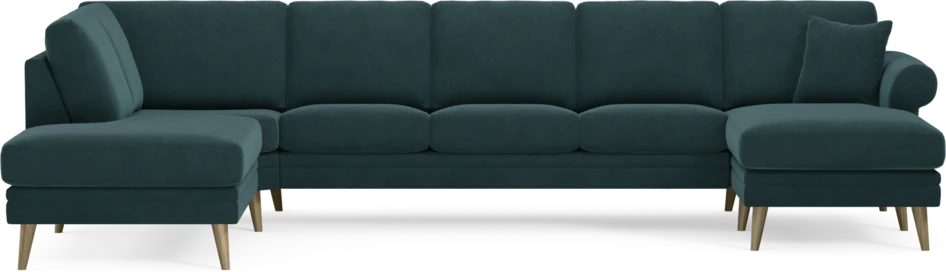 Eden - 3-sits soffa med divan vänster och schäslong höger - Blå