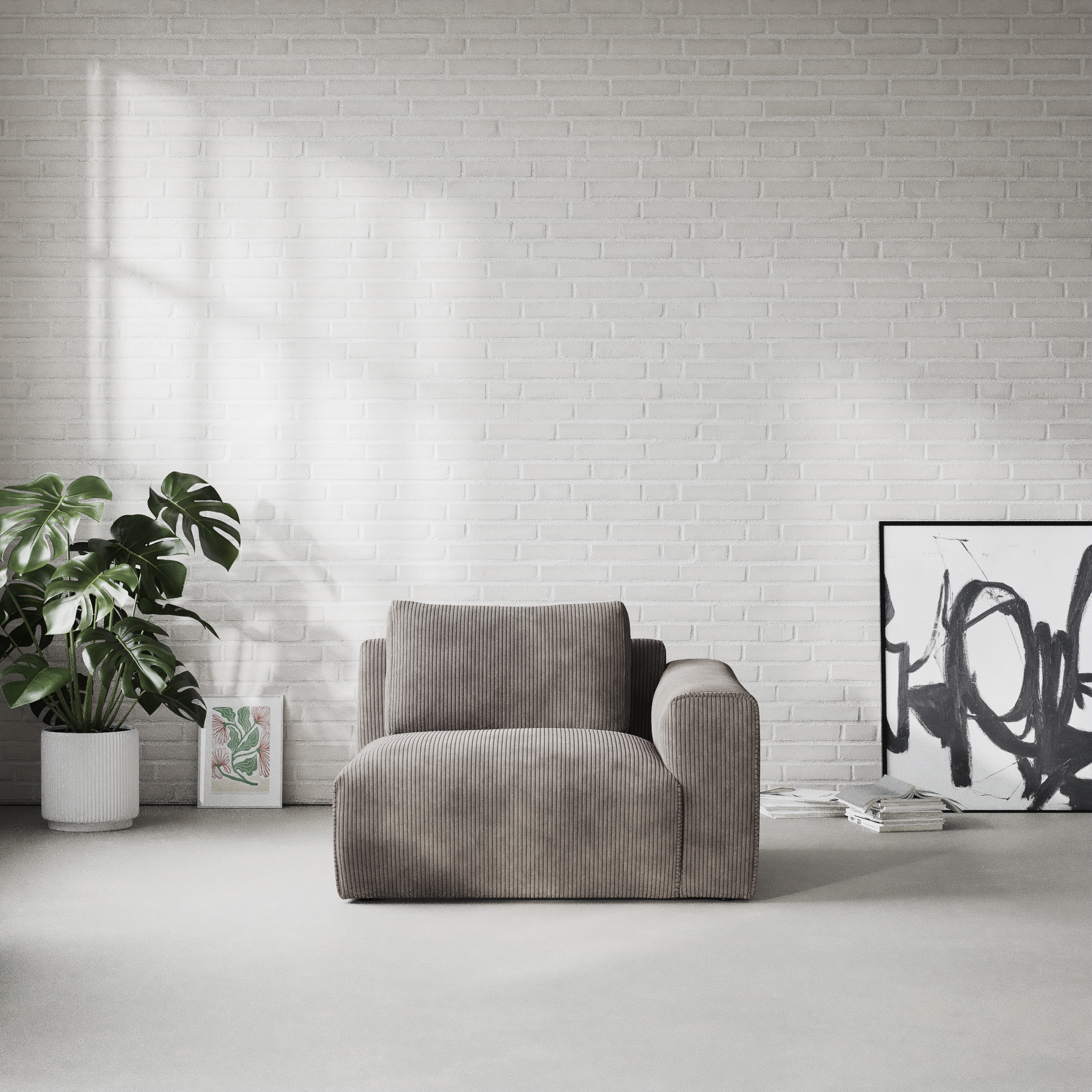 Free, 1,5-sits med armstöd höger