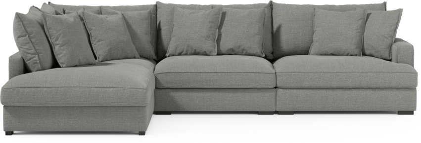 Rossi - 3-sits soffa med divan vänster - Grå