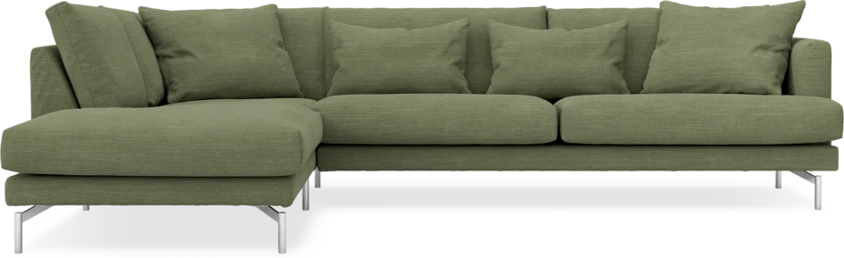 Harper - 3-sits soffa med divan vänster - Grön