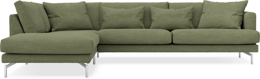 Harper - 3-sits soffa med divan vänster - Grön