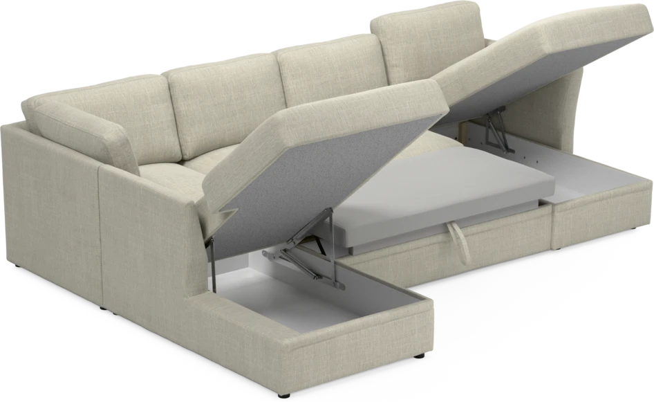 Öland - Bäddsoffa med divan vänster och schäslong höger - Beige
