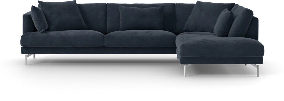 Harper - 3-sits soffa med divan höger - Blå