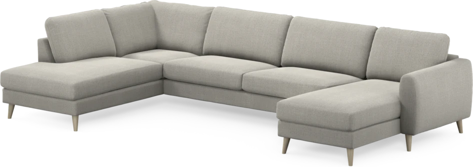 Bridge - 3-sits soffa med divan vänster och schäslong höger - Grå