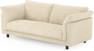 Cherrie - 2,5-sits soffa, hel dyna, fast klädsel - Vit