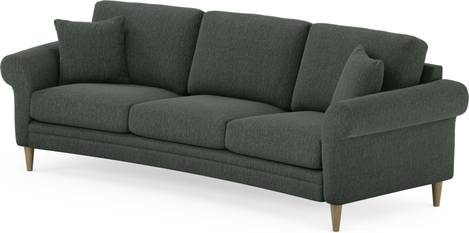 Eden - 3-sits soffa svängd - Grön