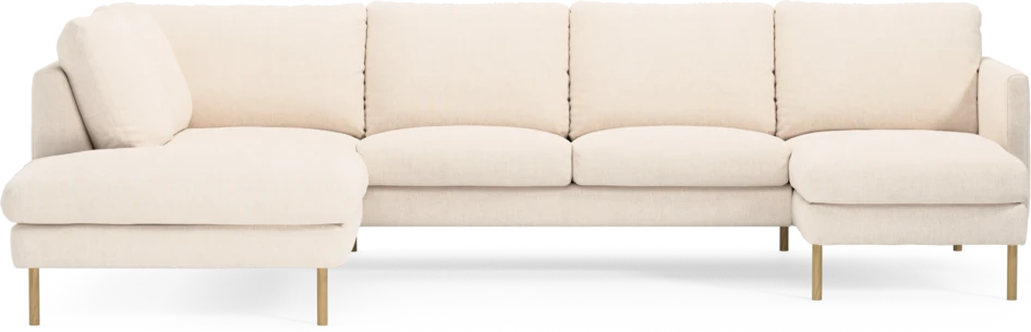 Madison - 2-sits soffa med divan vänster och schäslong höger - Vit