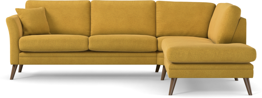 Eden - 2,5-sits soffa med divan - Gul