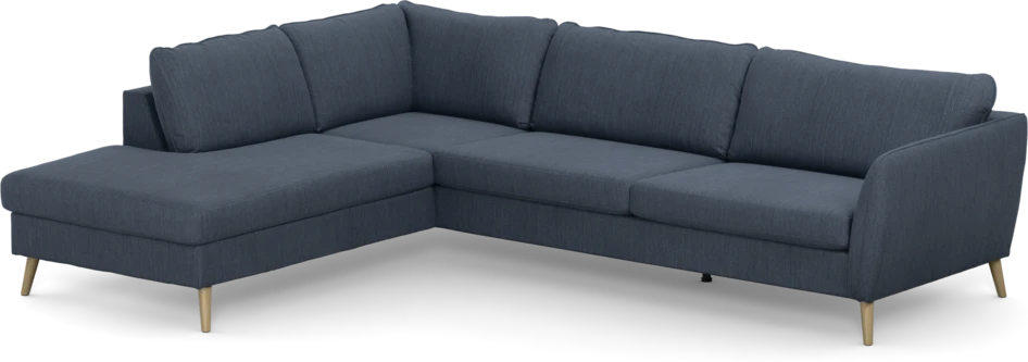 County - 2,5-sits soffa med divan vänster - Blå