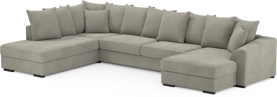 Town - 3-sits soffa med divan vänster och schäslong höger - Grå