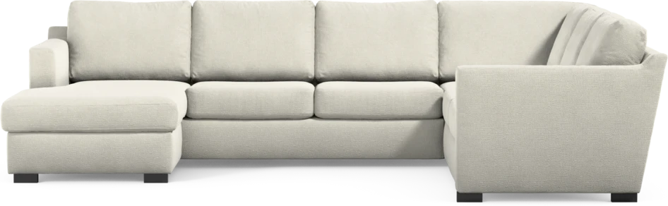 Friday - Hörnsoffa, 3+2-sits med schäslong vänster - Vit