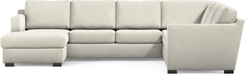 Friday - Hörnsoffa, 3+2-sits med schäslong vänster - Vit