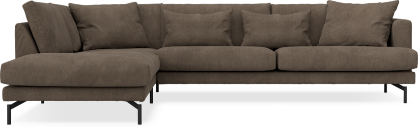 Harper - 3-sits soffa med divan vänster - Brun