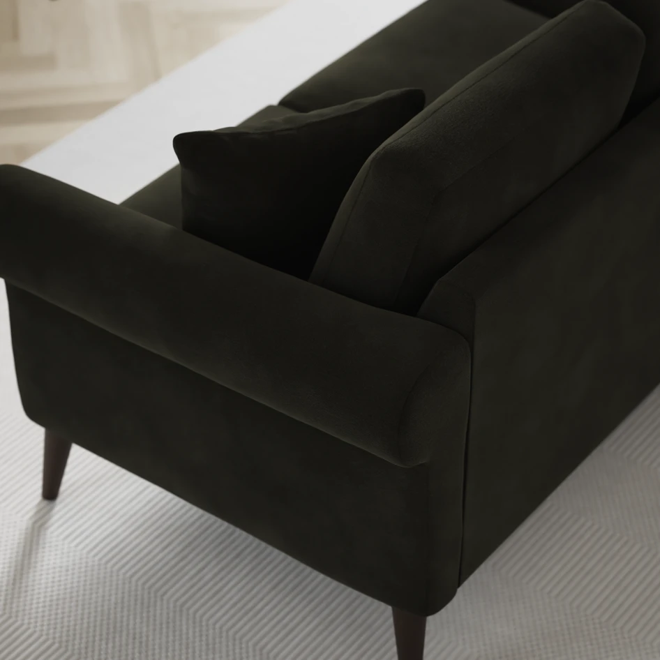 Eden - 3-sits soffa med schäslong vänster och divan höger - Grön