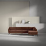 County - 3-sits soffa med divan höger - Röd