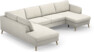 County - 3-sits soffa med divan vänster och schäslong höger - Vit