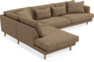 Harper - 3-sits soffa med divan vänster - Brun