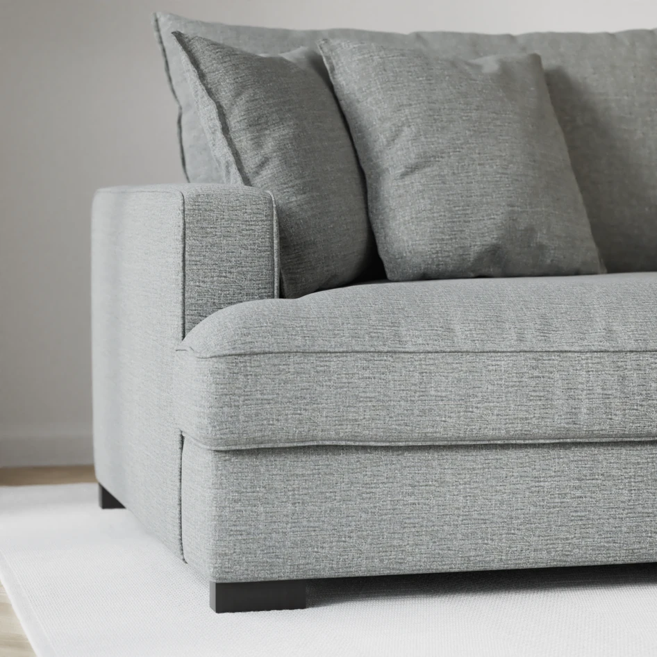 Rossi - 3-sits soffa med divan höger - Grå