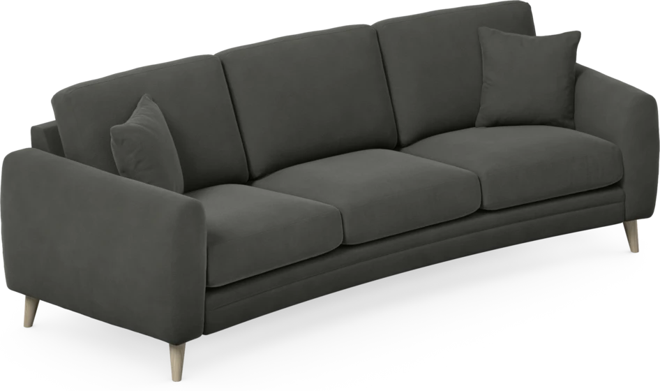 Eden - 3-sits soffa svängd - Grå