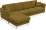 Eden - 3-sits soffa med schäslong - Gul